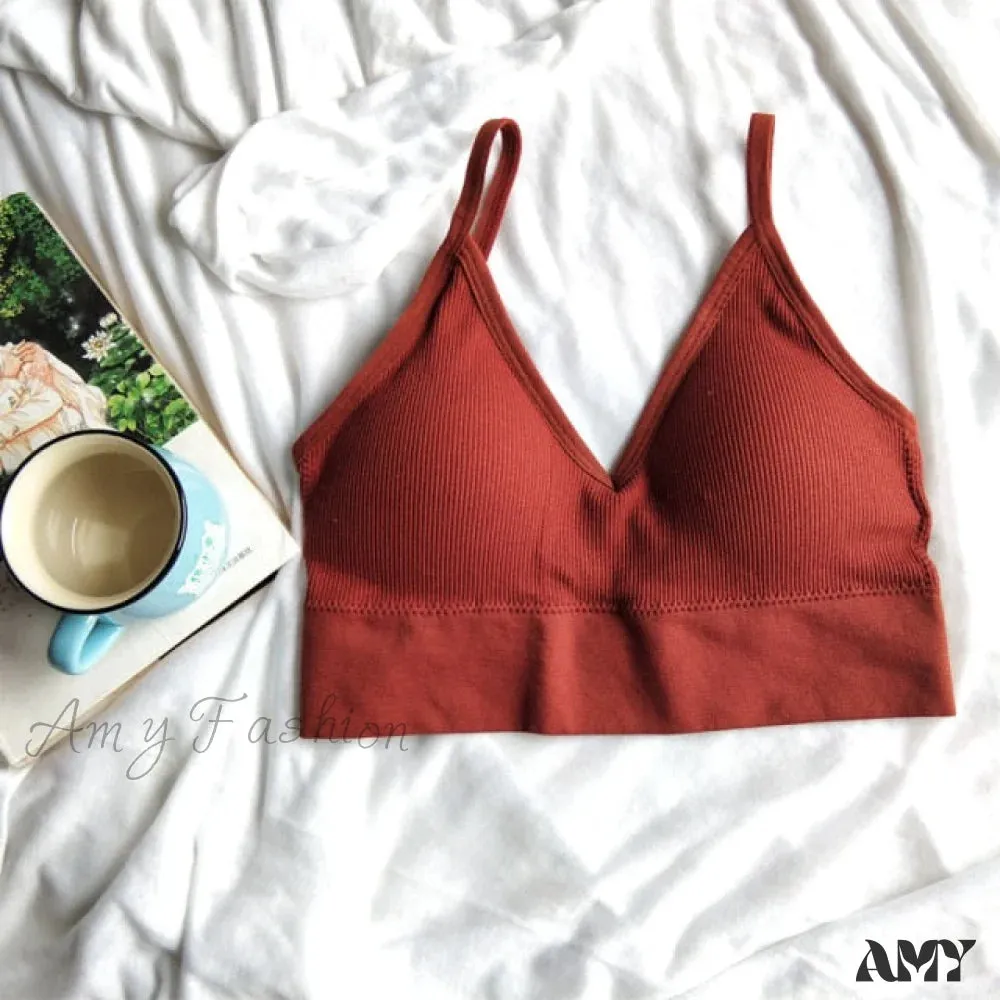 Amy Fashion - Sexy Solid Color Cami Tank Top