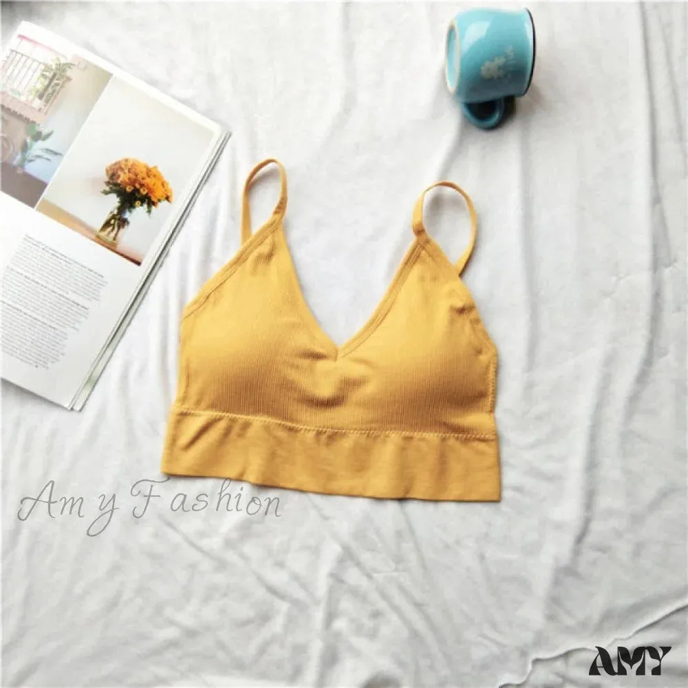 Amy Fashion - Sexy Solid Color Cami Tank Top