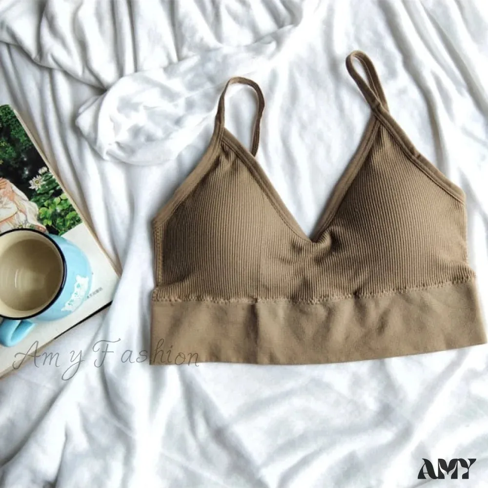 Amy Fashion - Sexy Solid Color Cami Tank Top