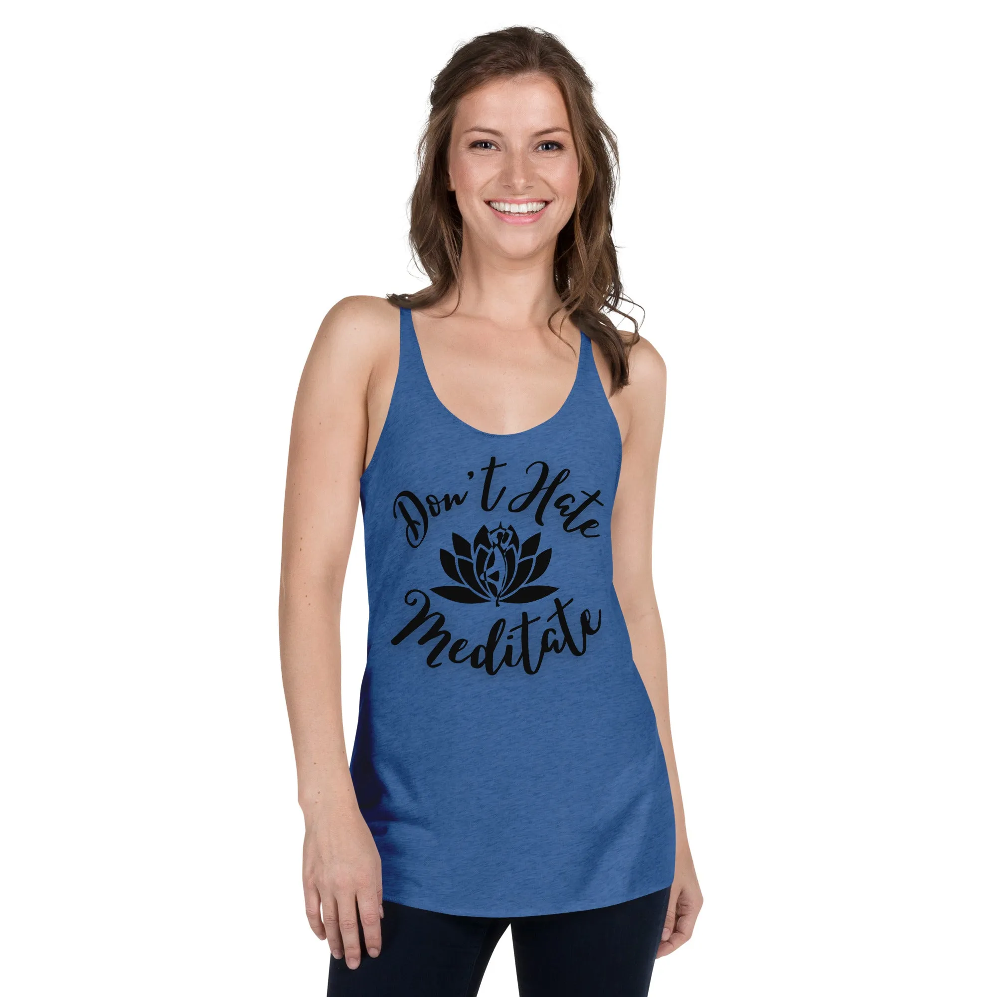Don't Hate Meditate Tank, lioness-love