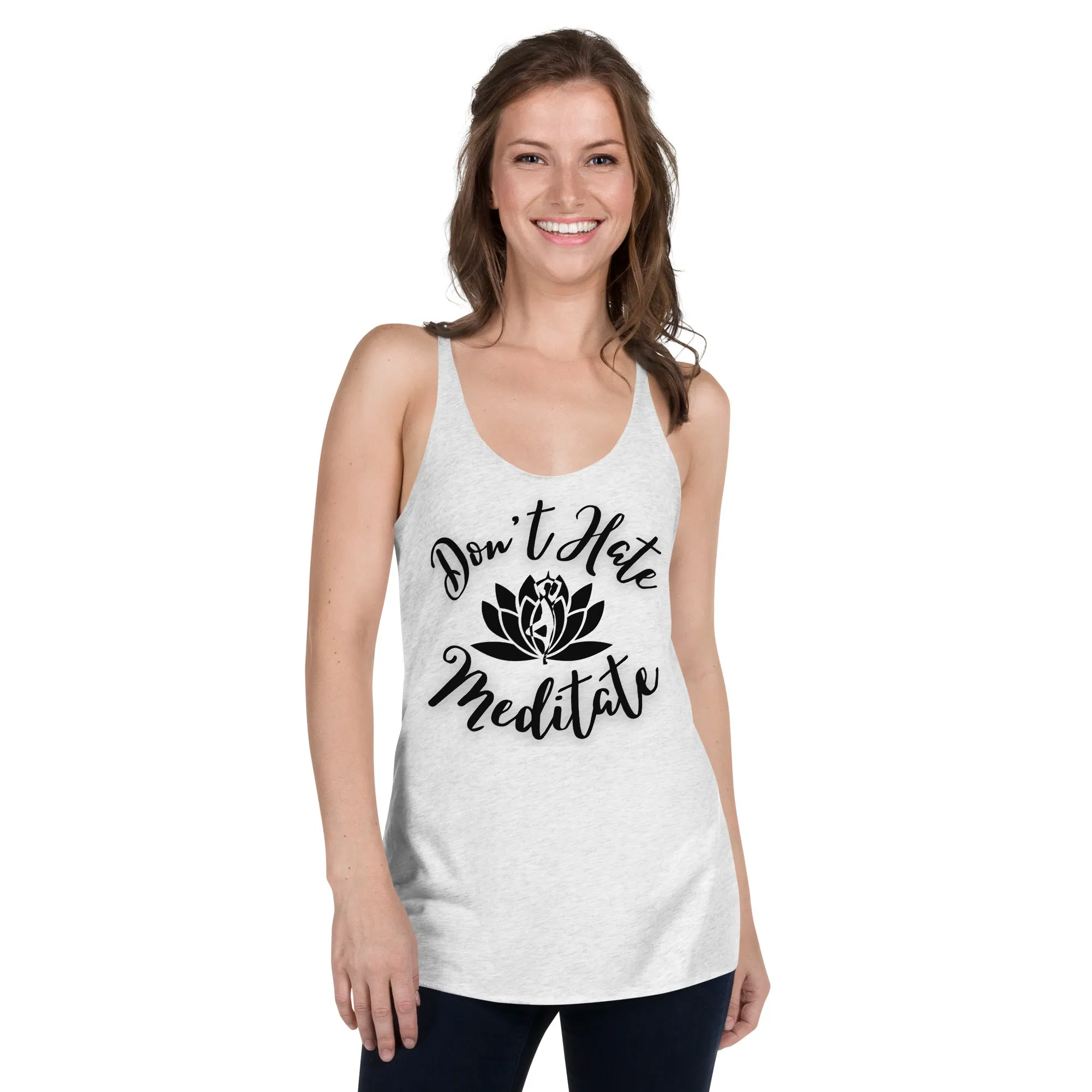 Don't Hate Meditate Tank, lioness-love