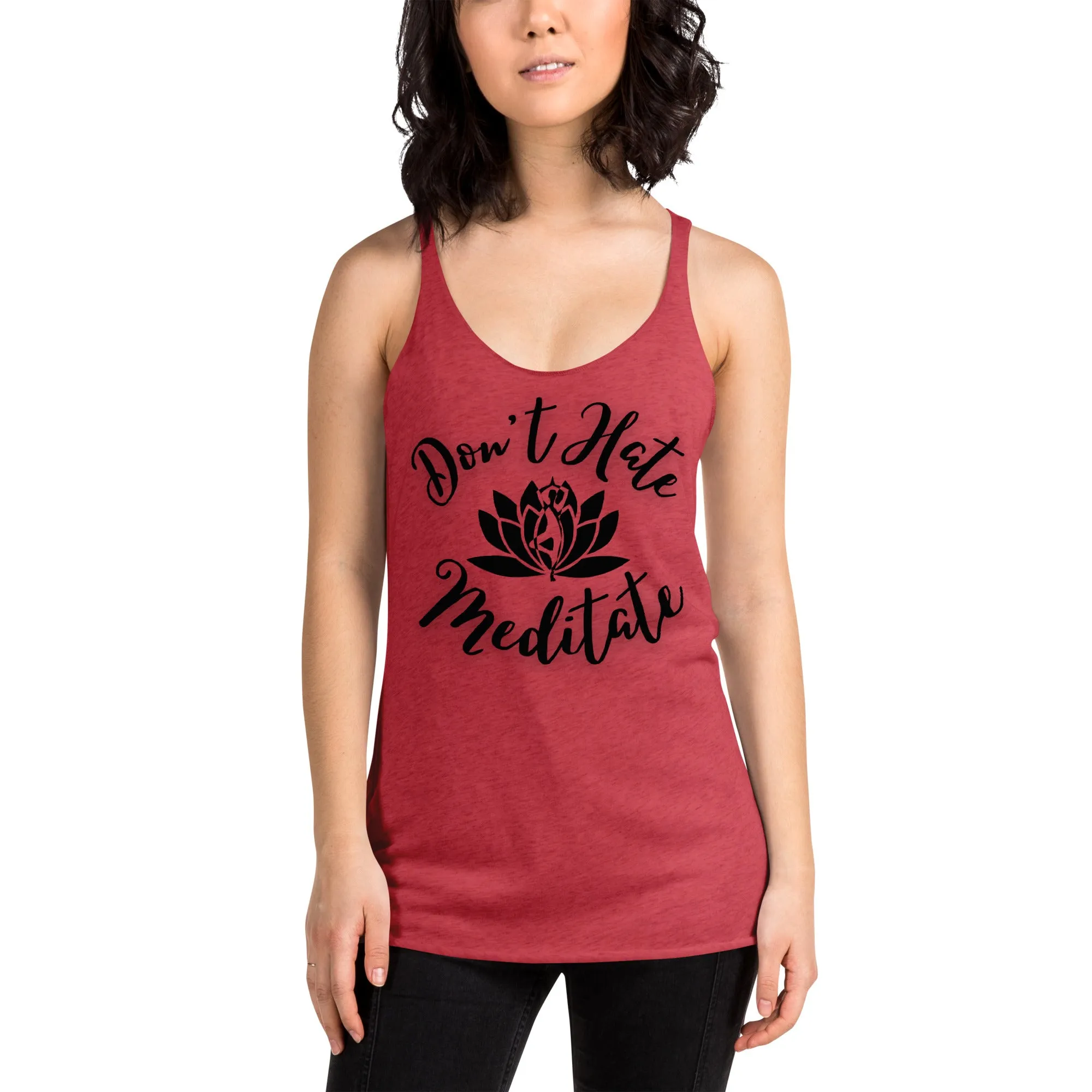 Don't Hate Meditate Tank, lioness-love