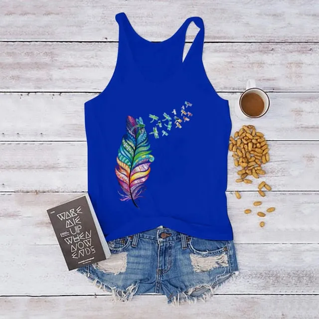 Dragonfly Print Tank Top