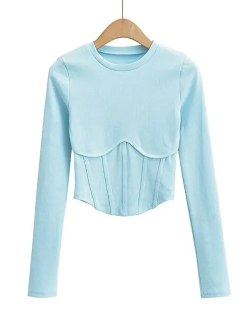 Duoperi Knitted Cropped Shirt