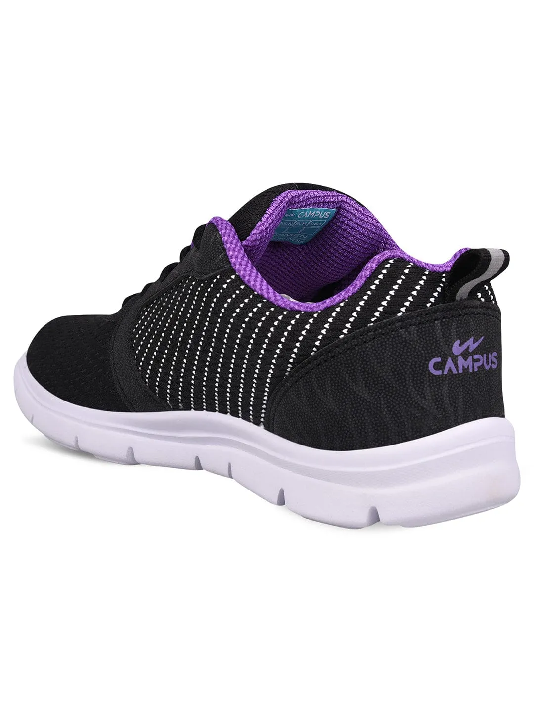 ELARA Black Women's Running Shoes