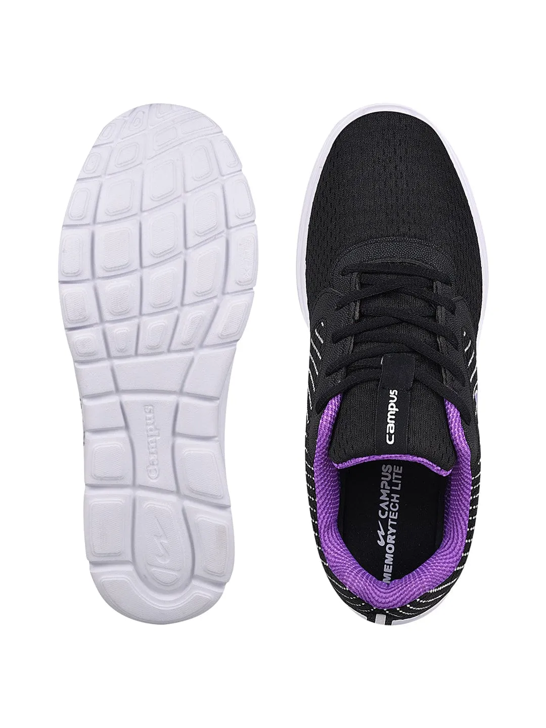 ELARA Black Women's Running Shoes