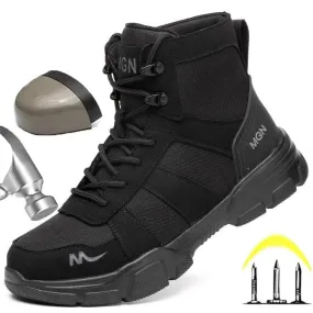 Herren Arbeitssicherheitsstiefel Outdoor Militärstiefel Anti-Smash