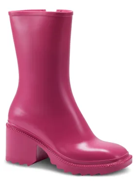 INC Womens Everett Faux Leather Outdoor Rain Boots Pink 7 Medium (B,M)