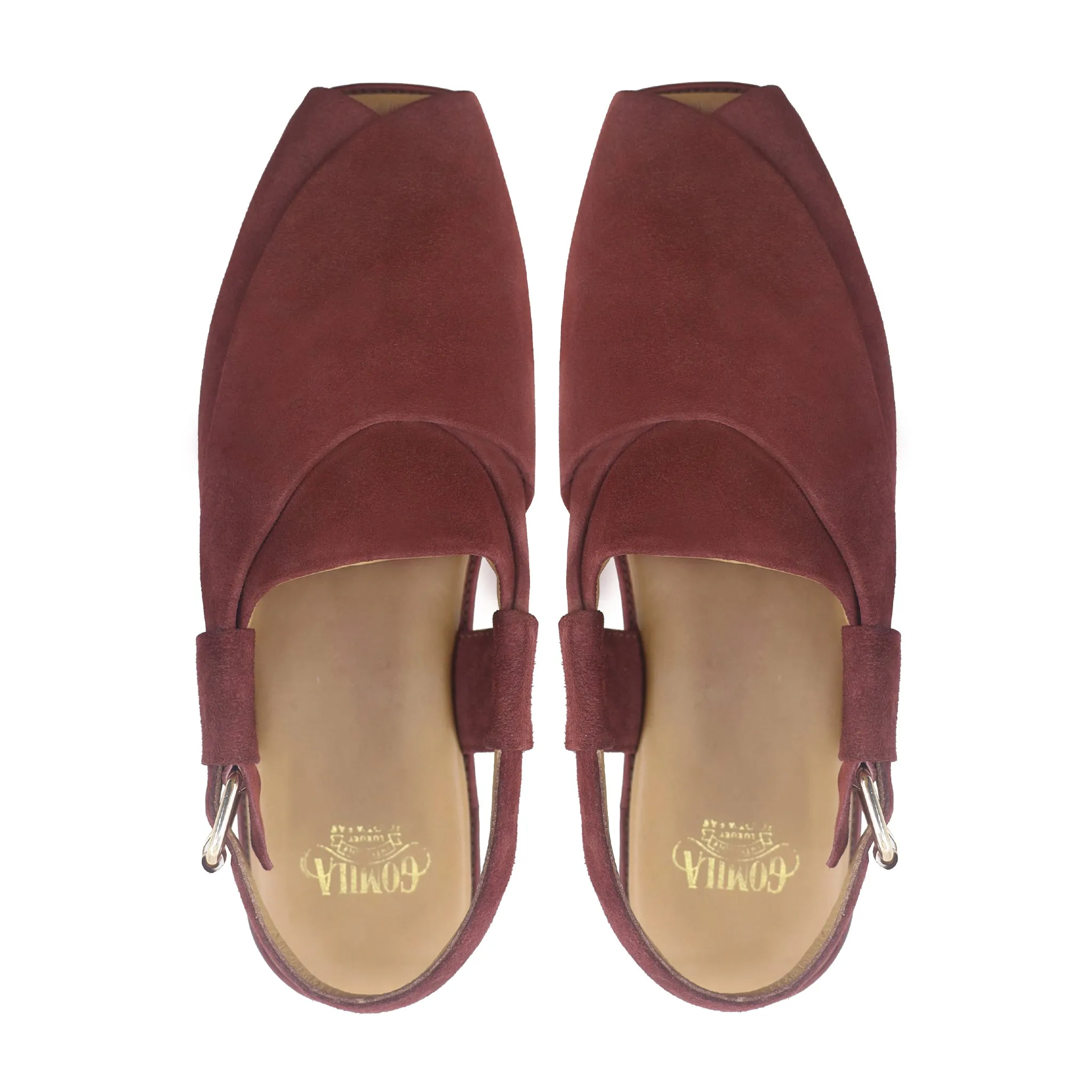 Kantana - Men's Oxblood Kid Suede Sandal