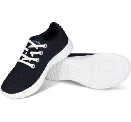 Le Mouton Women's Classic Wool Sneakers- Black