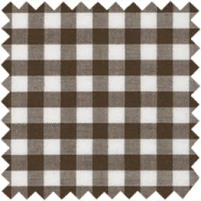 Made-to-Measure Shirt in Brown Medium Gingham Poplin