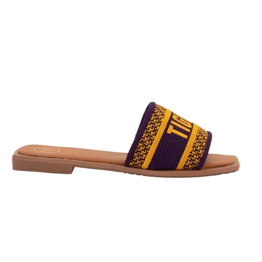 Maker's Shoes Bobbie Game Day Tigers Sandals