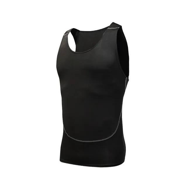 Men Compression Patchwork t Shirt