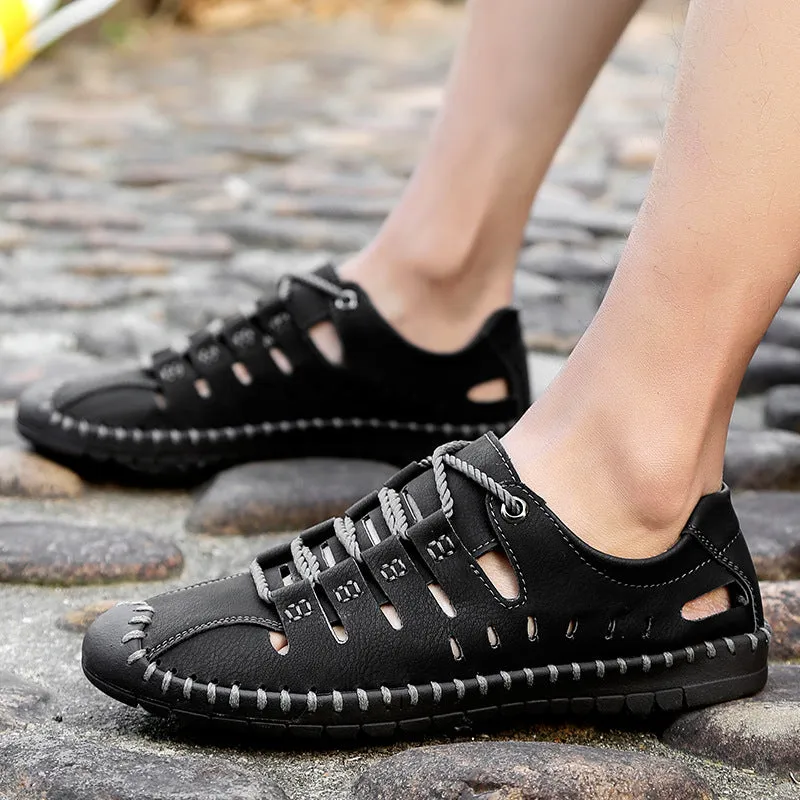 Men's Boots Autumn Men's Casual Men's Shoes Outdoor Large Size Hollow out