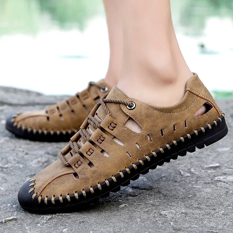 Men's Boots Autumn Men's Casual Men's Shoes Outdoor Large Size Hollow out