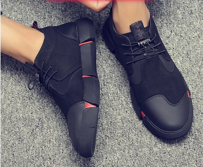 NEW Brand High Quality Black Men's Leather Casual Shoes