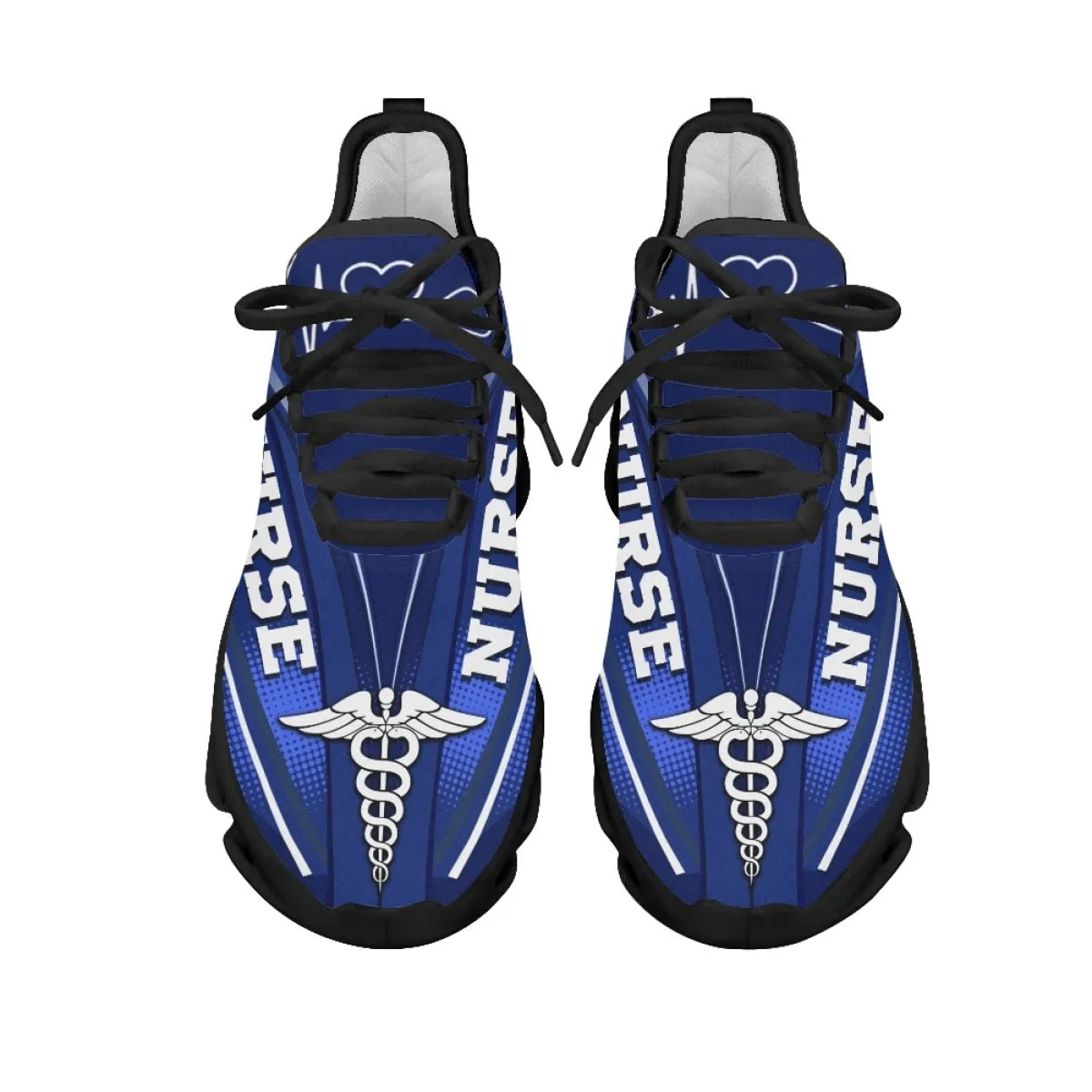 Nurse Design Mesh Swing Sneakers Casual Lightweight Platform Shoes for Ladies EMT EMS Pattern Nurse Print Shoes