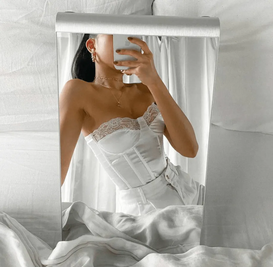 Sleeveless Satin Corset Crop Top