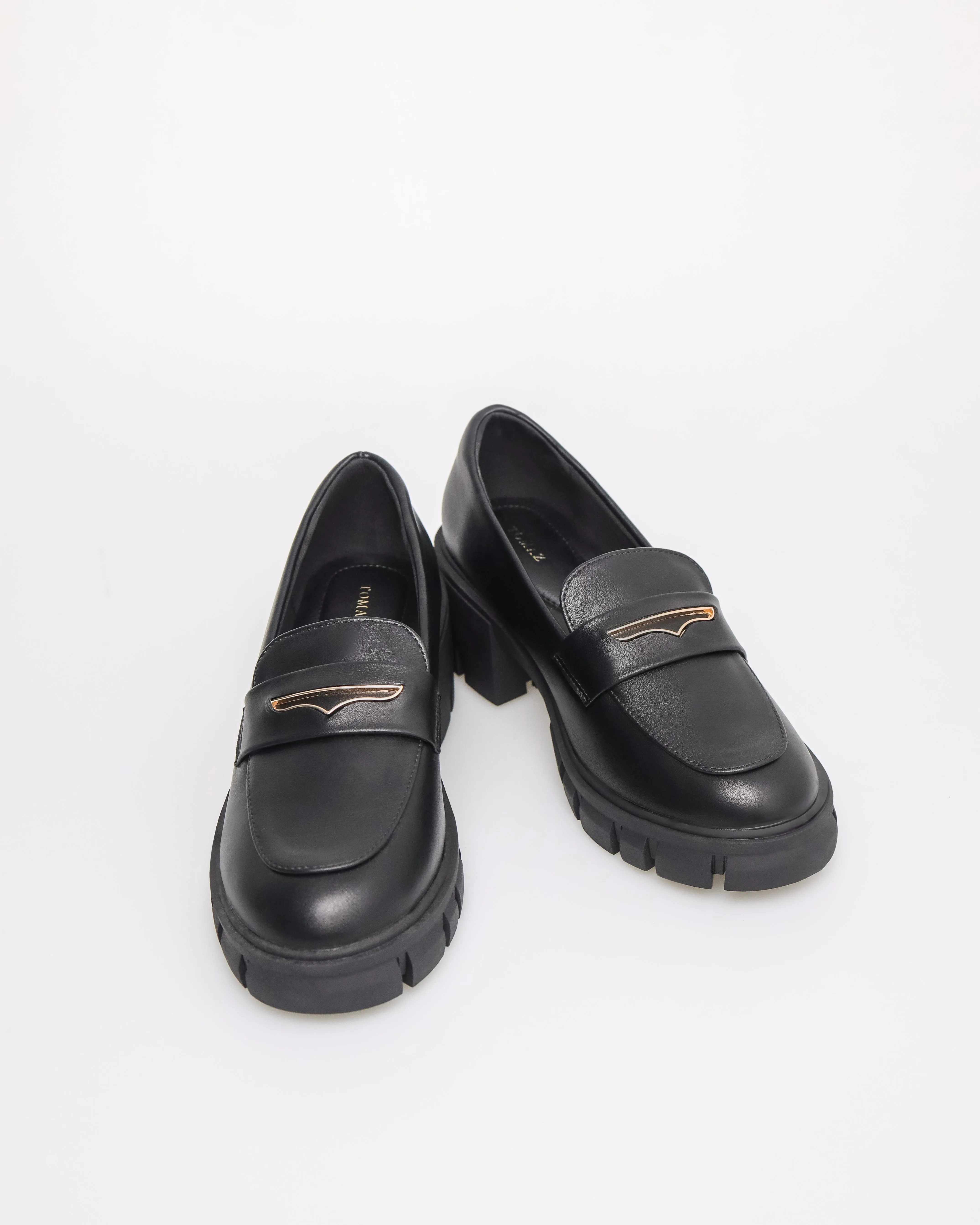 Tomaz NN373 Ladies Chunky Loafers Heels