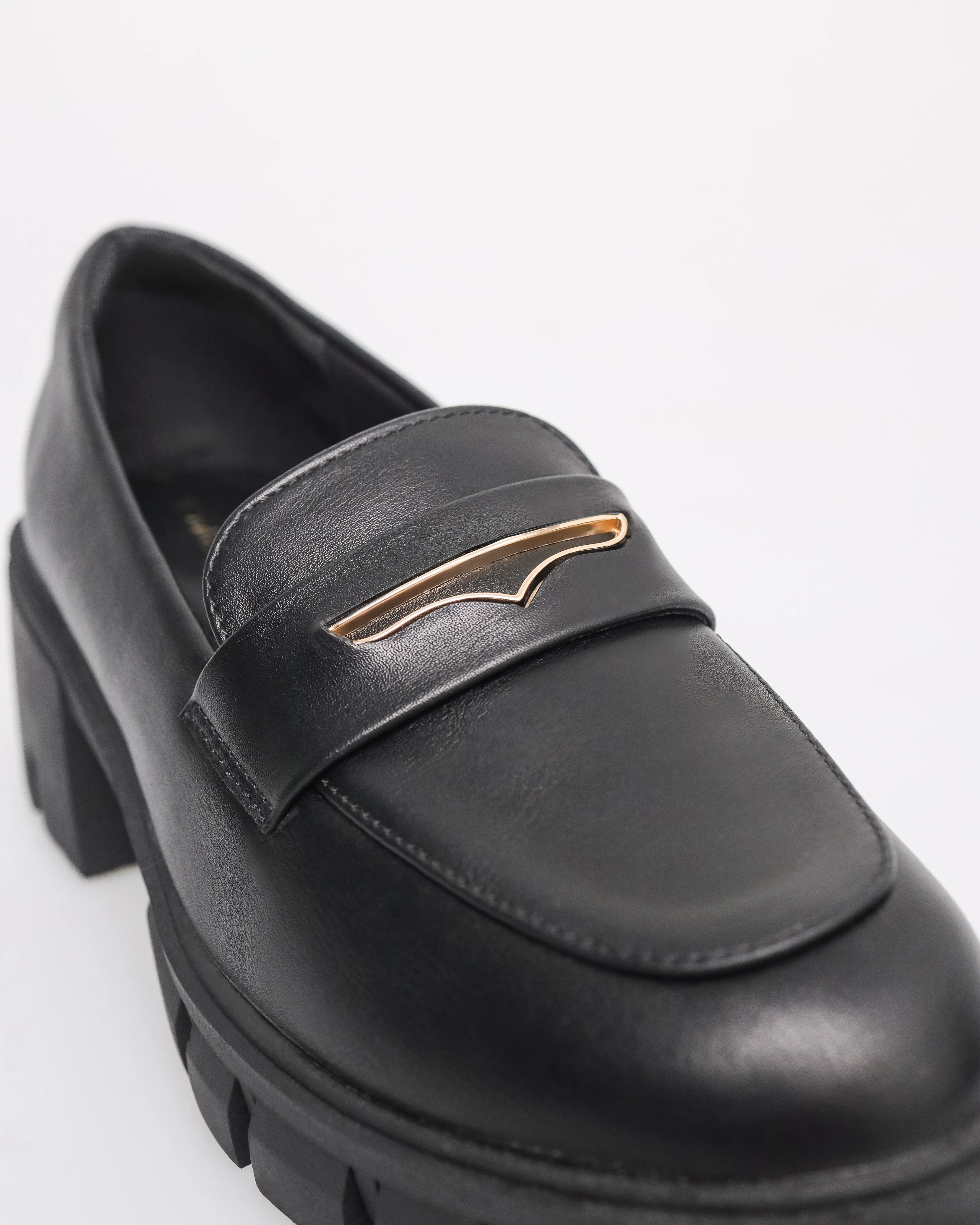 Tomaz NN373 Ladies Chunky Loafers Heels