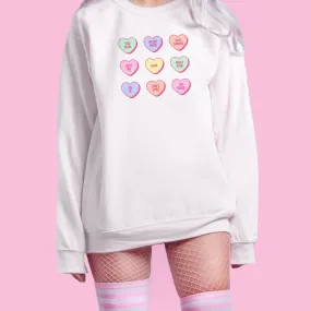 Valentines Heart Candy Sweatshirt