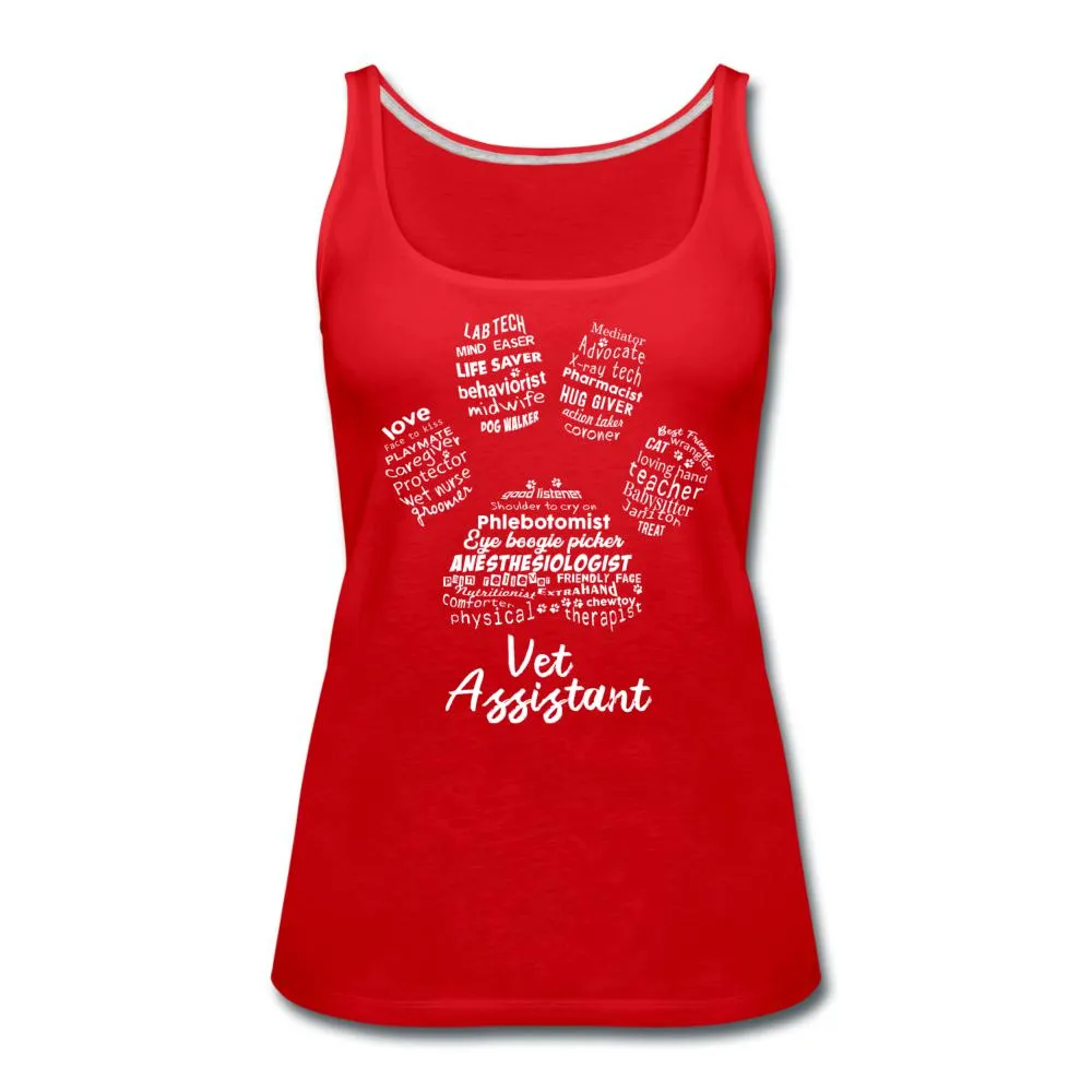 Vet Assistant Pawprint Women's Tank Top