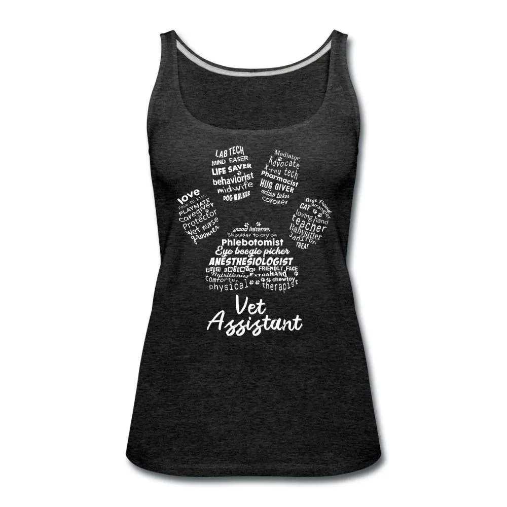 Vet Assistant Pawprint Women's Tank Top