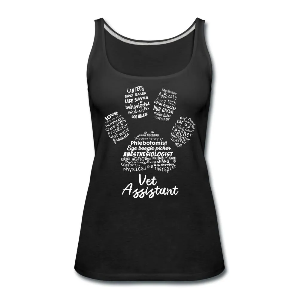 Vet Assistant Pawprint Women's Tank Top