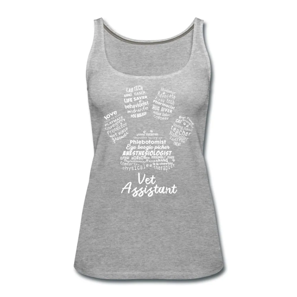 Vet Assistant Pawprint Women's Tank Top