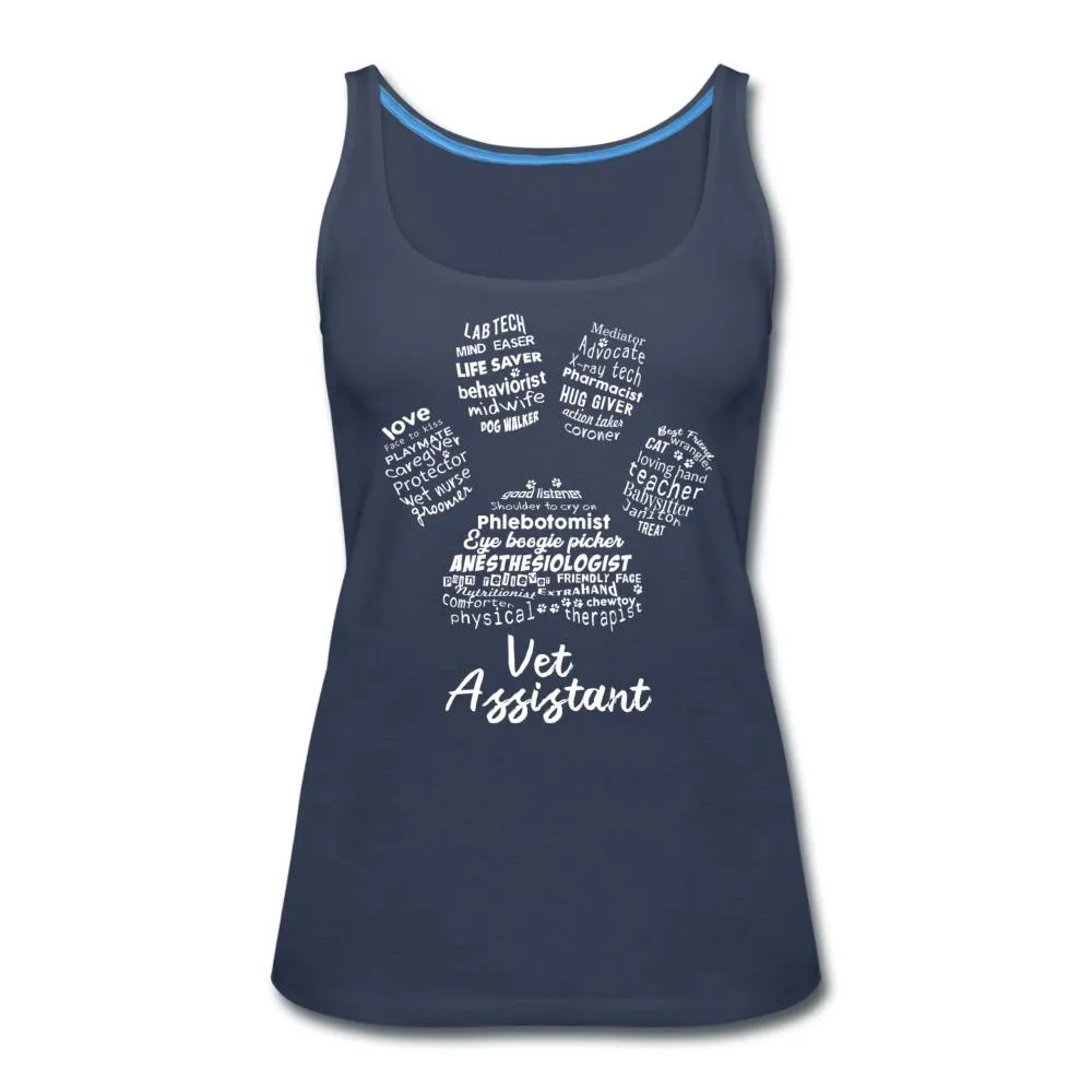 Vet Assistant Pawprint Women's Tank Top