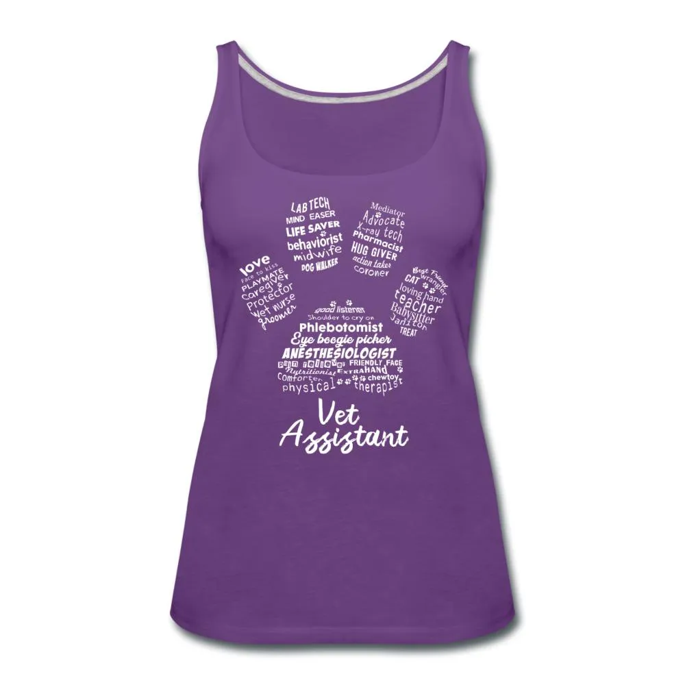 Vet Assistant Pawprint Women's Tank Top