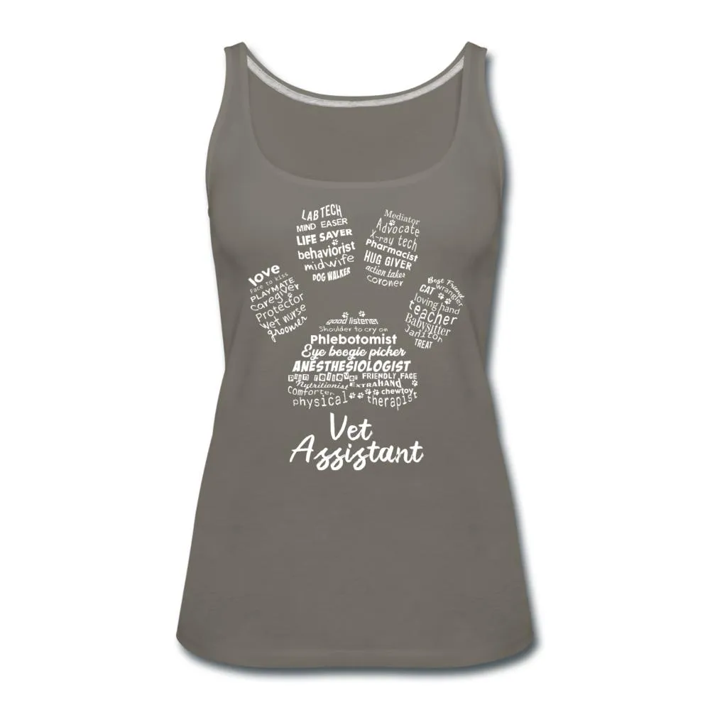 Vet Assistant Pawprint Women's Tank Top
