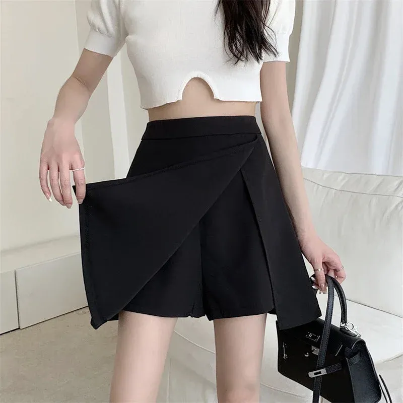 Women High Waist Mini Split Skirts Y2K Summer Fashion