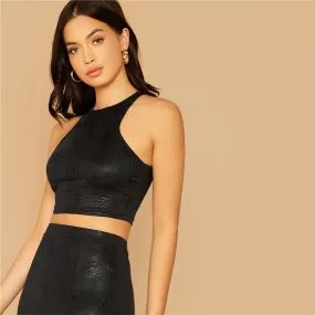 Women's Summer Slim Spandex Crop Tank Top