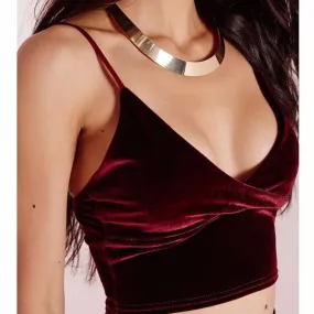 Women's Velvet Crop Tops