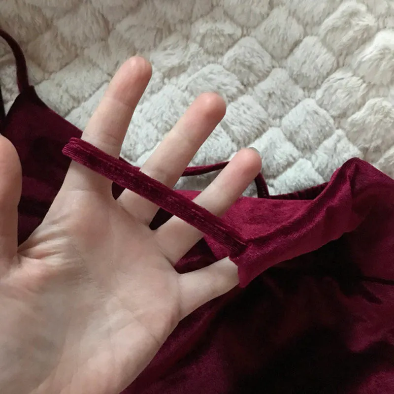 Women's Velvet Crop Tops